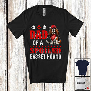 MacnyStore - Dad Of A Spoiled Basset Hound, Awesome Father's Day Puppy Sunglasses, Family T-Shirt