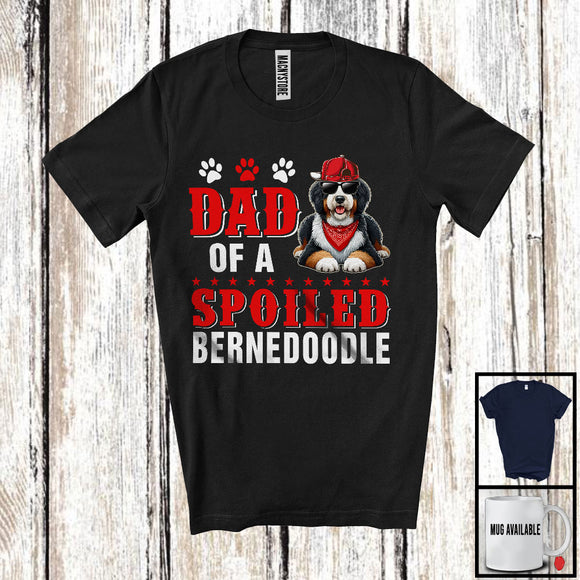 MacnyStore - Dad Of A Spoiled Bernedoodle, Awesome Father's Day Puppy Sunglasses, Matching Family Group T-Shirt