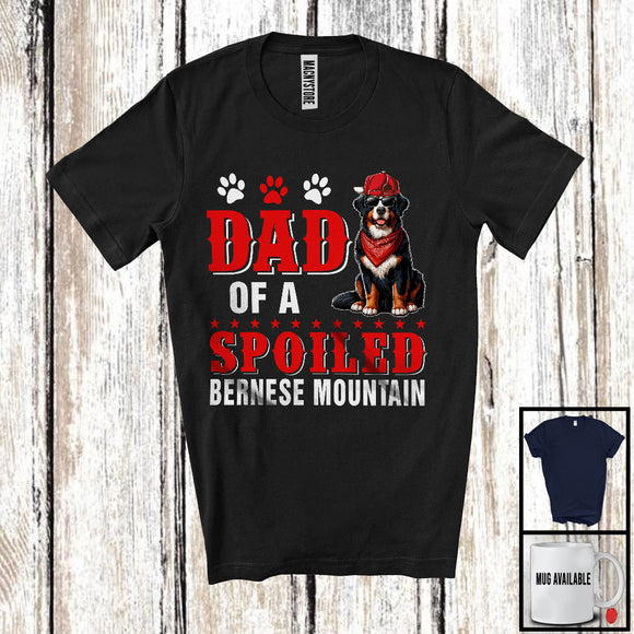 MacnyStore - Dad Of A Spoiled Bernese Mountain, Awesome Father's Day Puppy Sunglasses, Family T-Shirt