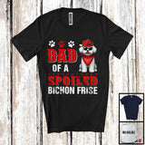 MacnyStore - Dad Of A Spoiled Bichon Frise, Awesome Father's Day Puppy Sunglasses, Matching Family Group T-Shirt