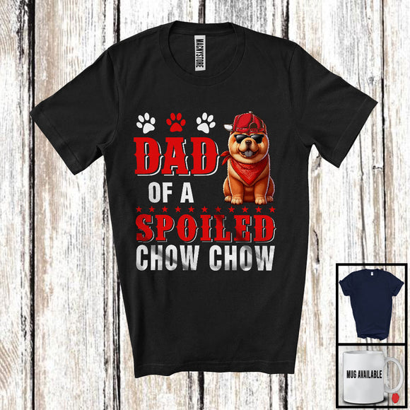 MacnyStore - Dad Of A Spoiled Chow Chow, Awesome Father's Day Puppy Sunglasses, Matching Family Group T-Shirt