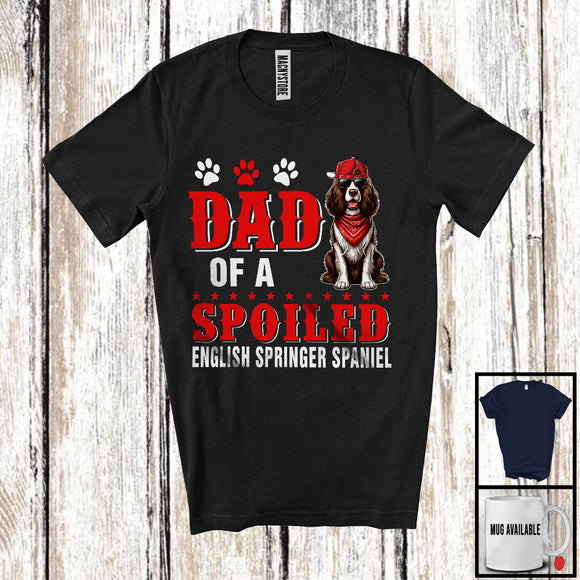 MacnyStore - Dad Of A Spoiled English Springer Spaniel, Awesome Father's Day Puppy Sunglasses, Family T-Shirt