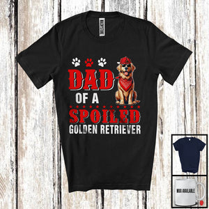 MacnyStore - Dad Of A Spoiled Golden Retriever, Awesome Father's Day Puppy Sunglasses, Family T-Shirt