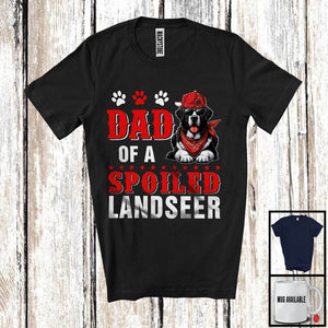 MacnyStore - Dad Of A Spoiled Landseer, Awesome Father's Day Puppy Sunglasses, Matching Family Group T-Shirt