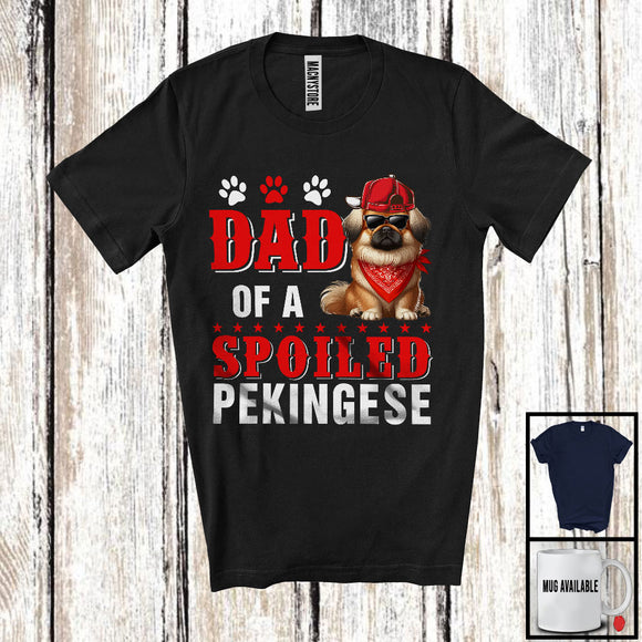 MacnyStore - Dad Of A Spoiled Pekingese, Awesome Father's Day Puppy Sunglasses, Matching Family Group T-Shirt