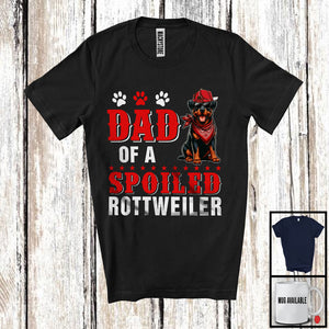 MacnyStore - Dad Of A Spoiled Rottweiler, Awesome Father's Day Puppy Sunglasses, Matching Family Group T-Shirt