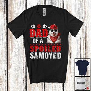 MacnyStore - Dad Of A Spoiled Samoyed, Awesome Father's Day Puppy Sunglasses, Matching Family Group T-Shirt