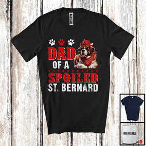 MacnyStore - Dad Of A Spoiled St. Bernard, Awesome Father's Day Puppy Sunglasses, Matching Family Group T-Shirt