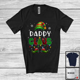 MacnyStore - Daddy Claus; Wonderful Christmas Red Green Plaid ELF; X-mas Pajama Family Group T-Shirt