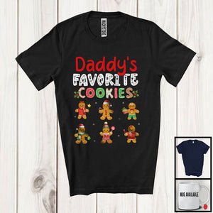 MacnyStore - Daddy's Favorite Cookies; Adorable Christmas Six Gingerbreads; X-mas Pajamas Family Group T-Shirt