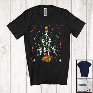 MacnyStore - Dance Christmas Tree; Amazing X-mas Lights Santa Elf Reindeer Dance Teacher; Family Group T-Shirt