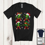 MacnyStore - Dancing Aliens Dance Challenge; Joyful Christmas Santa Aliens Snowing; Boys Girls Family T-Shirt