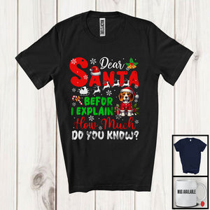 MacnyStore - Dear Santa Before I Explain; Wonderful Christmas Beagle Santa Naughty; Snowing Family T-Shirt