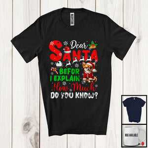 MacnyStore - Dear Santa Before I Explain; Wonderful Christmas Chihuahua Santa Naughty; Snowing Family T-Shirt