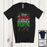 MacnyStore - Dear Santa It Wasn't Me Always At Flute; Fantastic Christmas Plaid; Musical Instruments Player T-Shirt