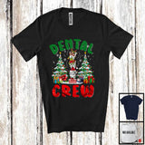 MacnyStore - Dental Crew; Amazing Christmas Tree Lights Three Santa Reindeer Tooth,Dental Dentist Group T-Shirt