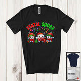 MacnyStore - Dental Squad; Adorable Christmas Lights Three Elf Santa Tooth; Dental Assistant Dentist Group T-Shirt