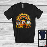 MacnyStore - Dental Squad; Adorable Thanksgiving Three Pilgrim Teeth; Fall Rainbow Dentist Dental Group T-Shirt