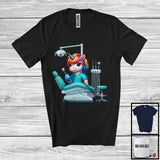 MacnyStore - Dentist Unicorn; Cute Magical Unicorn Dentist Worker Lover; Proud Careers Jobs Group T-Shirt