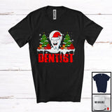 MacnyStore - Dentist; Awesome Christmas Moon Tree Santa Tooth Teeth; Proud X-mas Careers Jobs T-Shirt