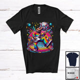 MacnyStore - Disco Bearded Dragon Playing Guitar; Cheerful Guitarist Bearded Dragon Music Lover; Matching Wild Animal T-Shirt