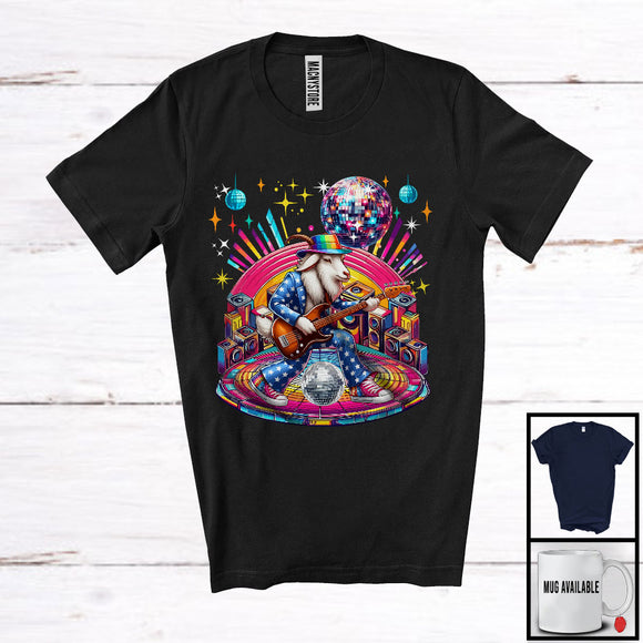 MacnyStore - Disco Goat Playing Guitar; Cheerful Farmer Guitarist Goat Music Lover; Matching Wild Animal T-Shirt