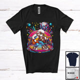 MacnyStore - Disco Sheep Playing Guitar; Cheerful Farmer Guitarist Sheep Music Lover; Matching Wild Animal T-Shirt