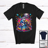 MacnyStore - Disco Unicorn Playing Guitar; Cheerful Guitarist Unicorn Music Lover; Matching Family Group T-Shirt