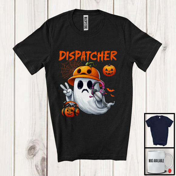 MacnyStore - Dispatcher; Humorous Halloween Costume Ghost Boo Lover; Matching Careers Jobs Group T-Shirt