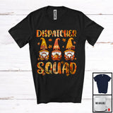 MacnyStore - Dispatcher Squad; Awesome Thanksgiving Fall Leaves Plaid Gnome; Matching Disptacher Group T-Shirt