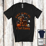 MacnyStore - Don't Scare Me I Fart Easily, Adorable Halloween Costume Dachshund Boo Fart, Family Group T-Shirt