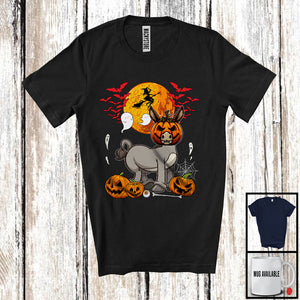 MacnyStore - Donkey Pumpkin Face Cosplay, Scary Halloween Costume Donkey Farmer Lover, Family Group T-Shirt