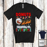 MacnyStore - Donuts For Everyone; Fantastic Christmas Donut Santa Sleigh; X-mas Snowing Family Food Lover T-Shirt