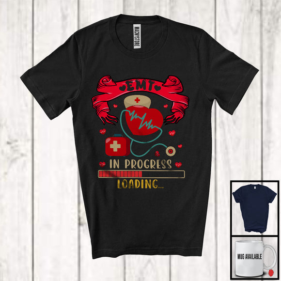 MacnyStore - EMT In Progress Loading, Awesome Father's Day Mother's Day Nurse Tools Hearts, Nurse Group T-Shirt