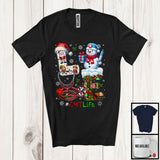 MacnyStore - EMT Life Love; Awesome Christmas Santa Snowman Lover; Needle Stethoscope Nurse Group T-Shirt