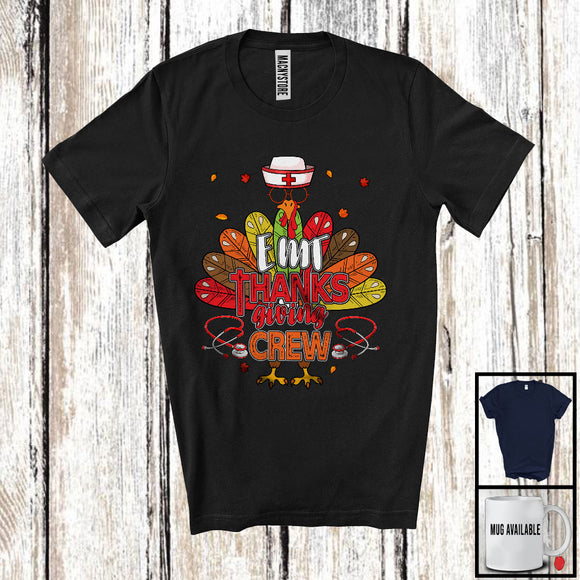 MacnyStore - EMT Thanksgiving Crew; Lovely Thanksgiving Turkey Tail Autumn; Nurse Nursing Lover T-Shirt