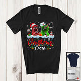 MacnyStore - ER Christmas Crew; Wonderful X-mas Lights Santa Red Green Plaid; Nursing Nurse Group T-Shirt