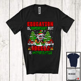 MacnyStore - Education Is Important Soccer Is Importanter; Joyful Christmas Tree Snow; Sport Team Player T-Shirt