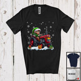 MacnyStore - Elf Driving Tractor, Adorable Christmas Snowing ELF Lover, Matching X-mas Driver Team T-Shirt
