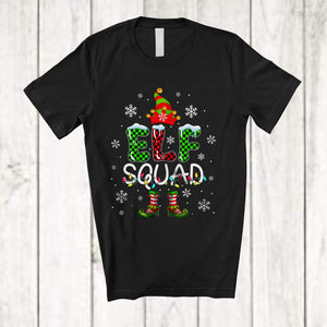 MacnyStore - Elf Squad; Amazing Christmas Lights Plaid Elf Pajama; Snowing Around Family Group T-Shirt