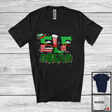 MacnyStore - Elf Squad; Awesome Christmas Lights Plaid Elf Lover; Boy Girl Family Cousin X-mas Group T-Shirt