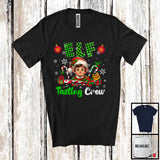 MacnyStore - Elf Tasting Crew, Lovely Christmas Plaid ELF Candy Canes, Snowing Around X-mas Family T-Shirt