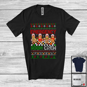 MacnyStore - Emergency Room Crew; Adorable Christmas Sweater Four Gingerbreads; Emergency Room Nurse T-Shirt