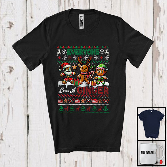 MacnyStore - Everyone Loves A Ginger; Lovely Christmas Three Gingerbreads Cookies; Sweater Baking Baker T-Shirt