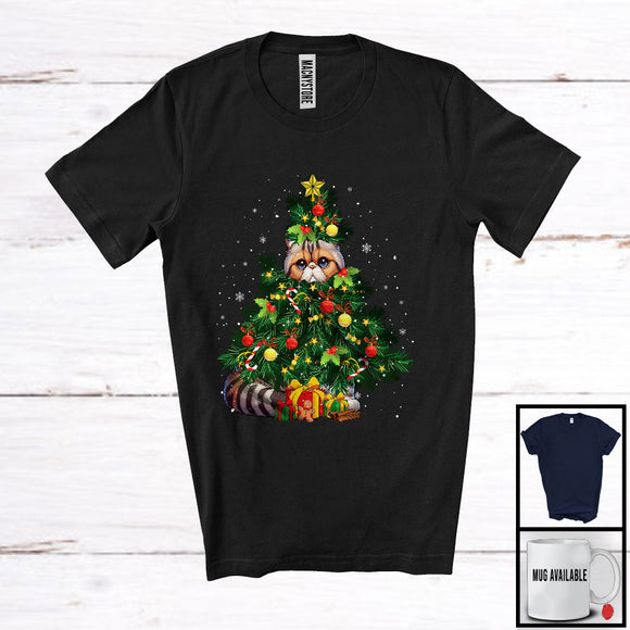 MacnyStore - Exotic Shorthair Cat Christmas Tree Cosplay; Merry X-mas Exotic Shorthair Cat Owner; Family Group T-Shirt