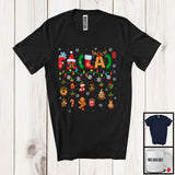 MacnyStore - Fa 8La; Humorous Christmas Hanging Ornaments Cookies; X-mas Lights Snowing Family T-Shirt