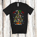 MacnyStore - Faith Hope Fight Love; Fantastic Christmas Lights Tree Down Syndrome Ribbon; Family Group T-Shirt