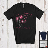 MacnyStore - Faith Love Hope; Awesome Breast Cancer Awareness Pink Ribbon Dandelion; Family Group T-Shirt