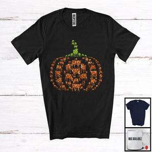 MacnyStore - Fall Autumn Cow Pumpkin Shape; Lovely Halloween Thanksgiving Cow Lover; Farm Farmer T-Shirt