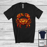 MacnyStore - Fall Autumn Leaves Pumpkin Crab Shape; Amazing Thanksgiving Sea Animal; Family Group T-Shirt